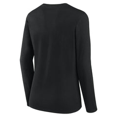 Carolina Panthers Logo Athletic Women's Grip Long Sleeve T-Shirt - Black - NFL