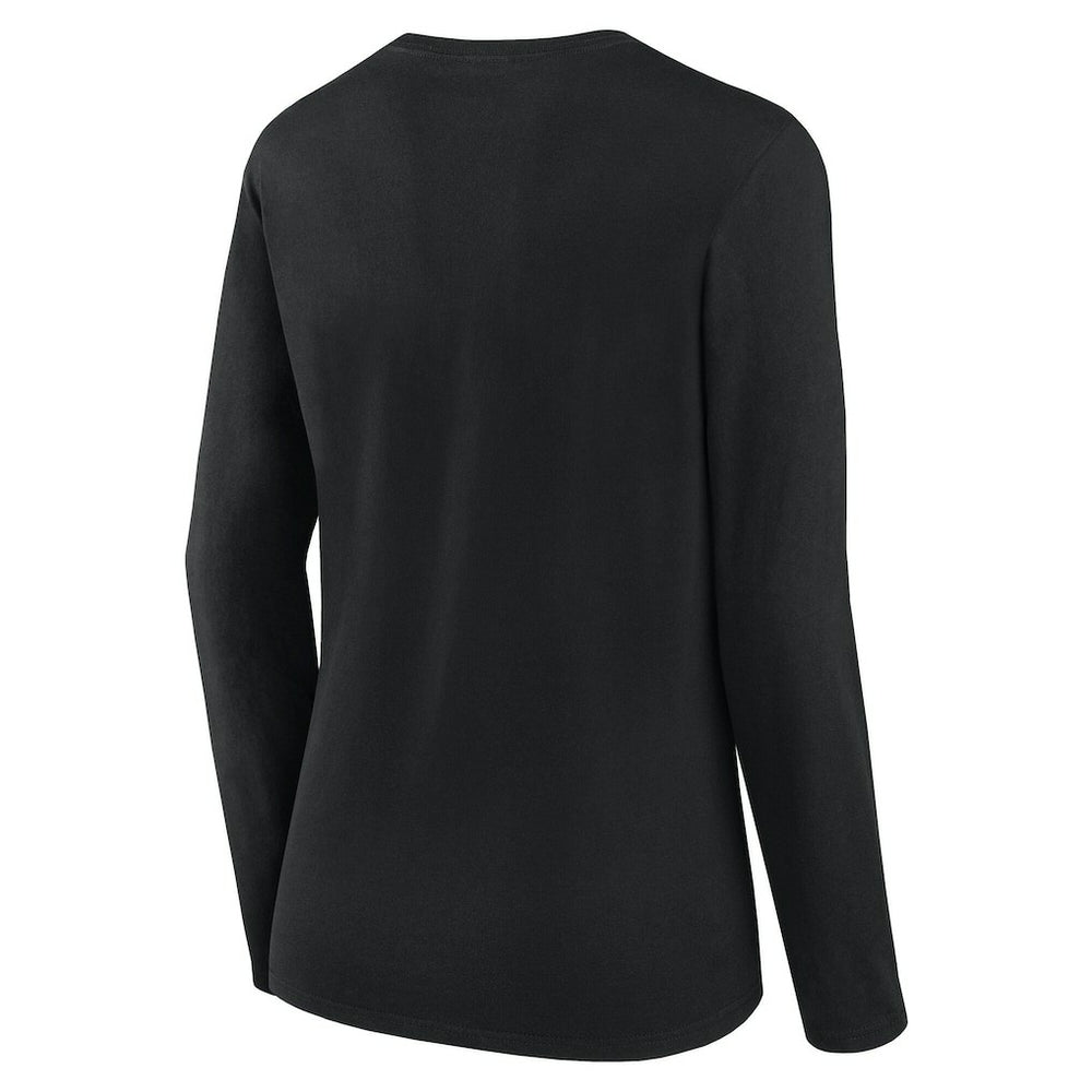 Atlanta Falcons Logo Athletic Women's Grip Long Sleeve T-Shirt - Black - NFL