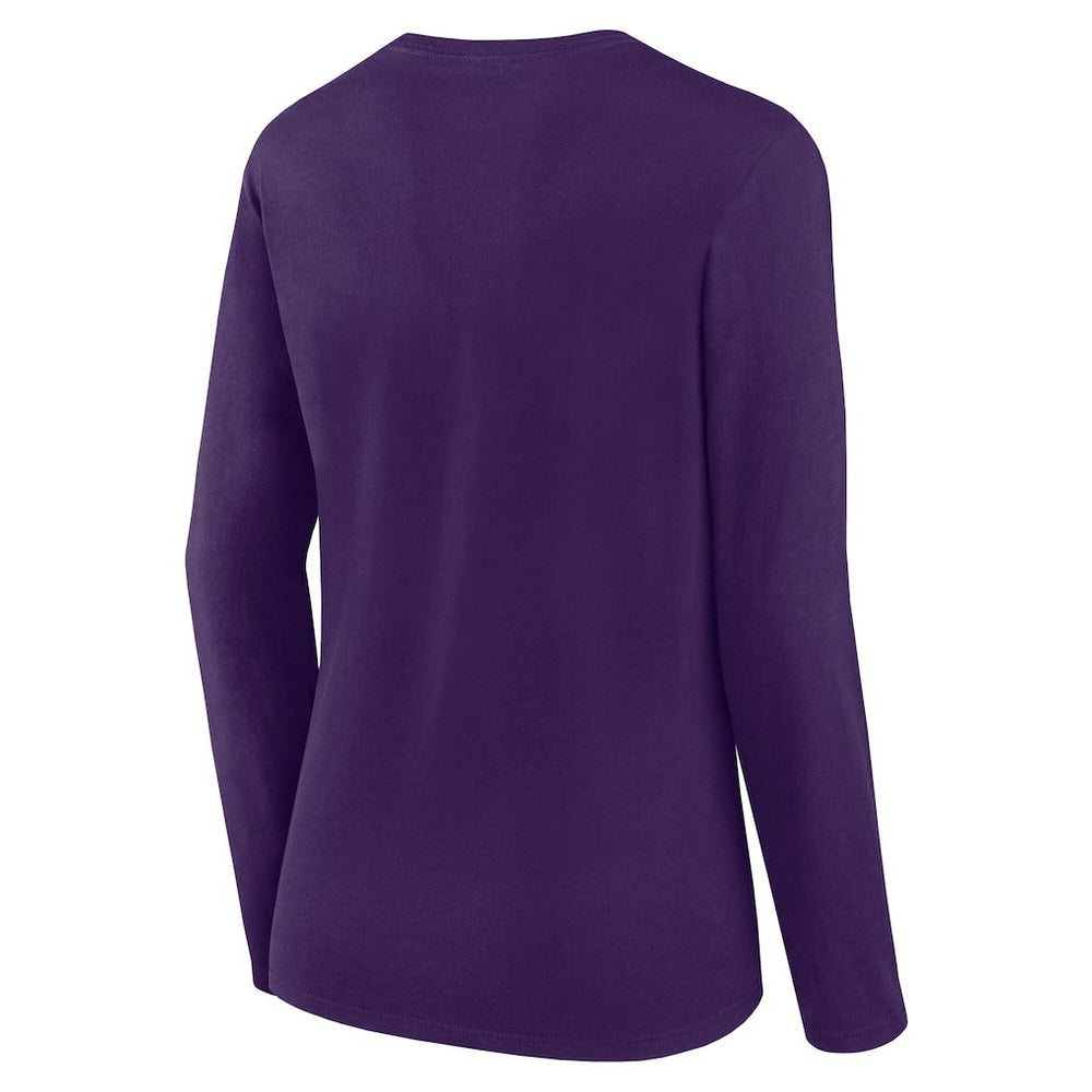 Baltimore Ravens Logo Athletic Women's Grip Long Sleeve T-Shirt - Purple - NFL