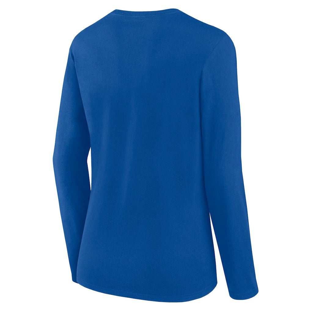 Buffalo Bills Logo Athletic Women's Grip Long Sleeve T-Shirt - Royal - NFL