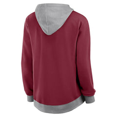 Washington Commanders Logo Athletic Women's Hit It French Terry Full-Zip Hoodie - Burgundy - NFL