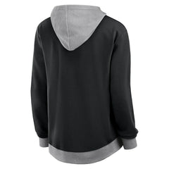New Orleans Saints Logo Athletic Women's Hit It French Terry Full-Zip Hoodie - Black - NFL