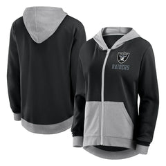 Las Vegas Raiders Logo Athletic Women's Hit It French Terry Full-Zip Hoodie - Black - NFL