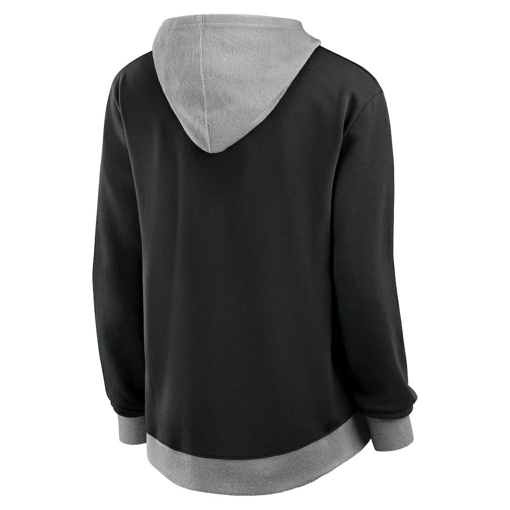 Las Vegas Raiders Logo Athletic Women's Hit It French Terry Full-Zip Hoodie - Black - NFL