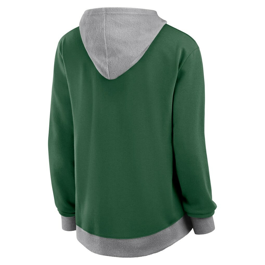 New York Jets Logo Athletic Women's Hit It French Terry Full-Zip Hoodie - Green - NFL