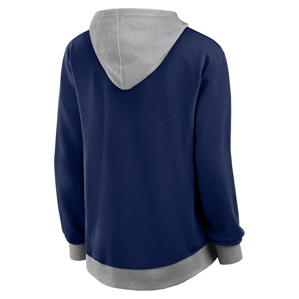 Dallas Cowboys Logo Athletic Women's Hit It French Terry Full-Zip Hoodie - Navy - NFL