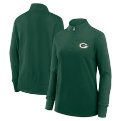 Green Bay Packers Logo Athletic Women's Velocity Quarter-Zip Jacket - Green - NFL