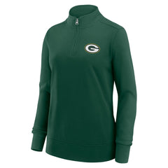 Green Bay Packers Logo Athletic Women's Velocity Quarter-Zip Jacket - Green - NFL