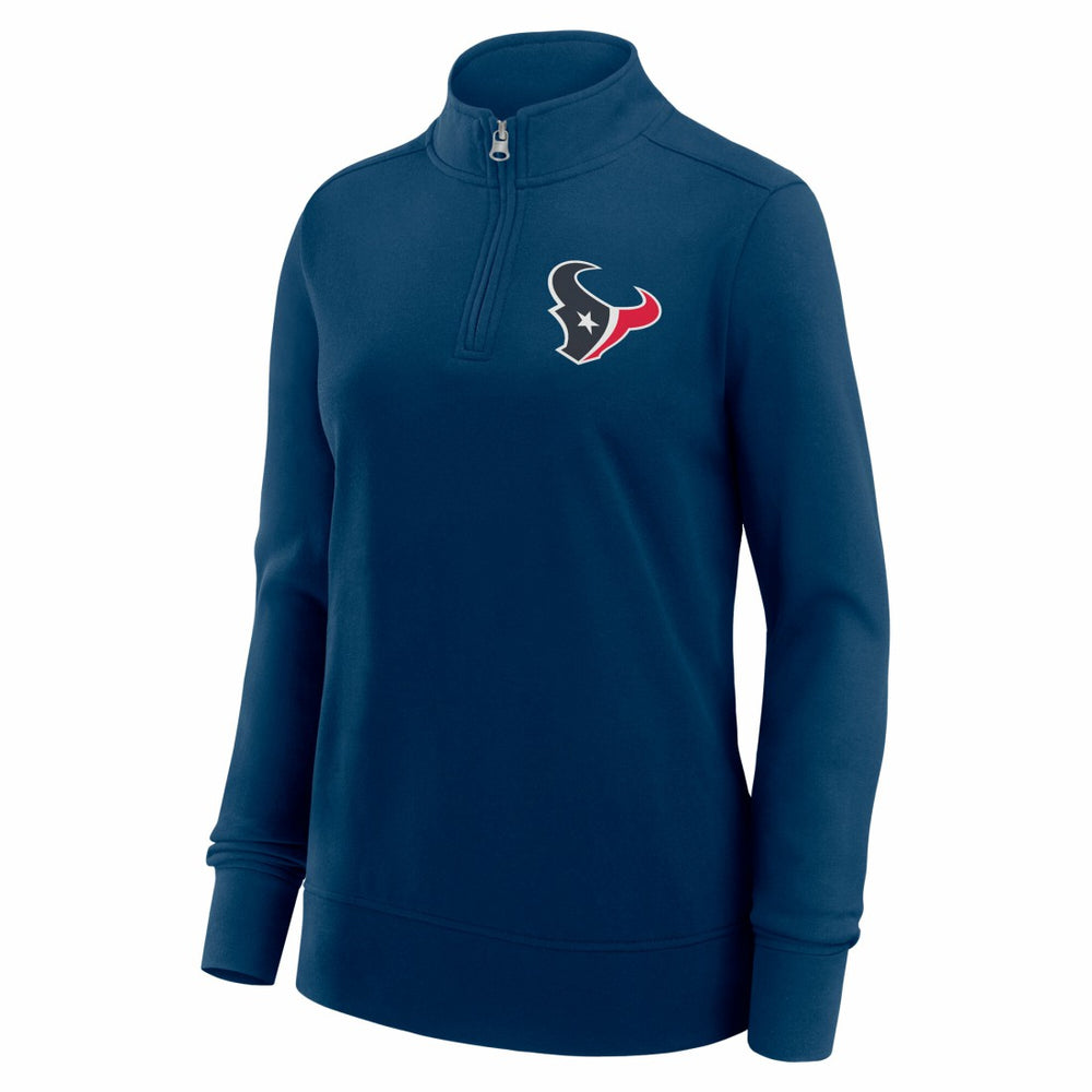 Houston Texans Logo Athletic Women's Velocity Quarter-Zip Jacket - Navy - NFL