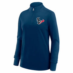 Houston Texans Logo Athletic Women's Velocity Quarter-Zip Jacket - Navy - NFL