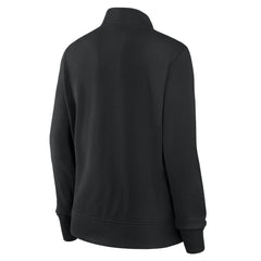 Las Vegas Raiders Logo Athletic Women's Velocity Quarter-Zip Jacket - Black - NFL
