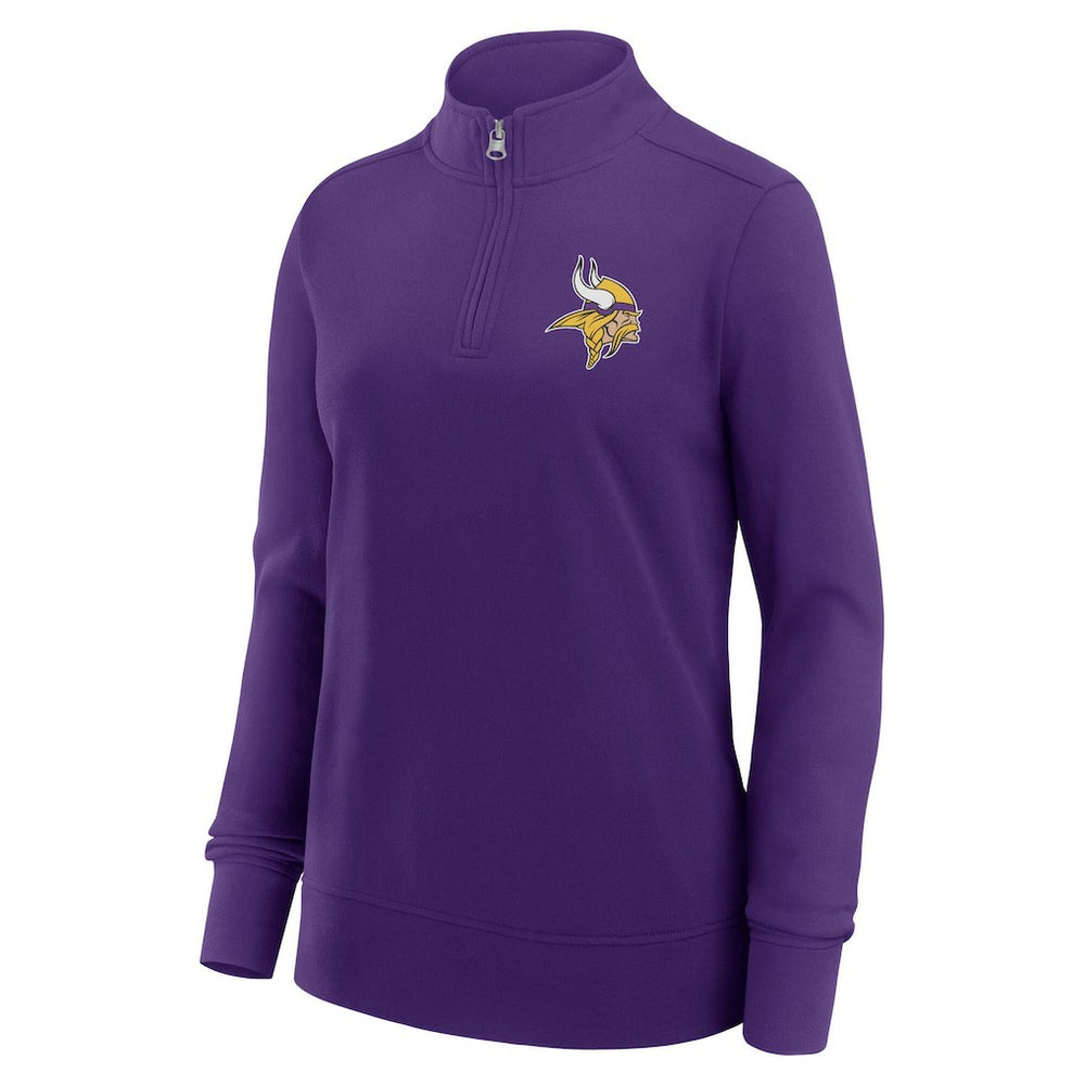 Minnesota Vikings Logo Athletic Women's Velocity Quarter-Zip Jacket - Purple - NFL
