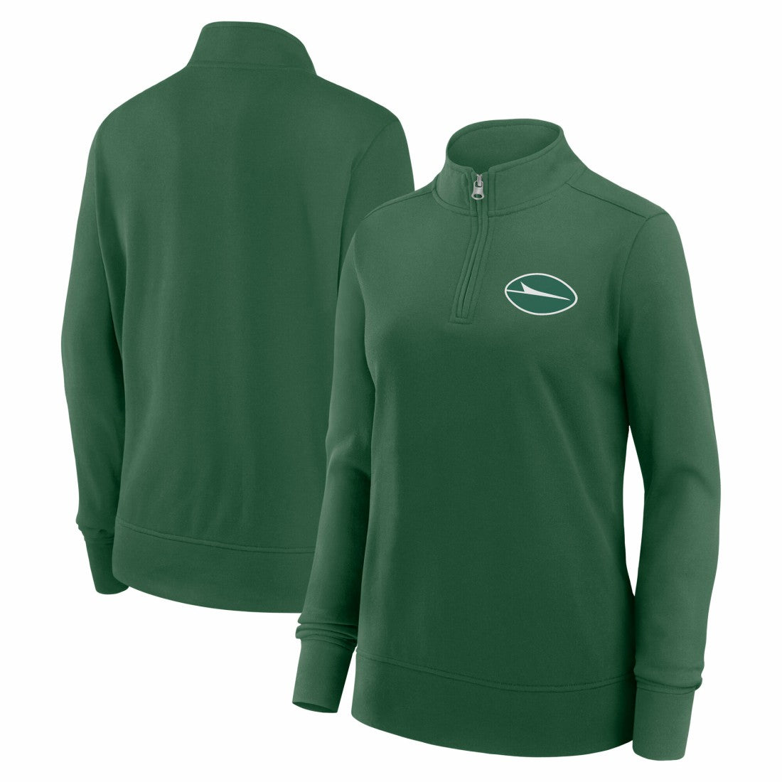 New York Jets Logo Athletic Women's Velocity Quarter-Zip Jacket - Green - NFL