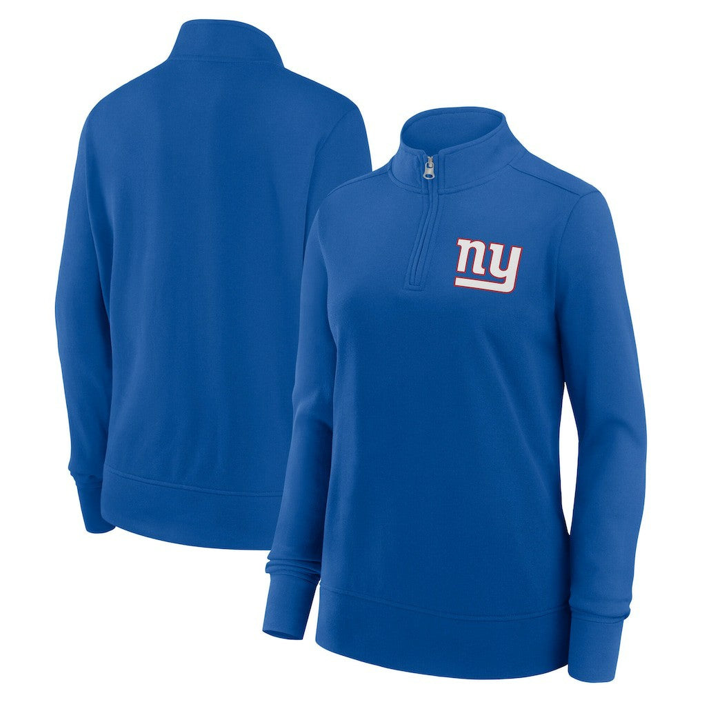 New York Giants Logo Athletic Women's Velocity Quarter-Zip Jacket - Royal - NFL