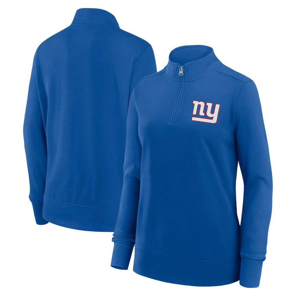 New York Giants Logo Athletic Women's Velocity Quarter-Zip Jacket - Royal - NFL