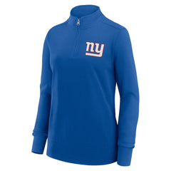 New York Giants Logo Athletic Women's Velocity Quarter-Zip Jacket - Royal - NFL