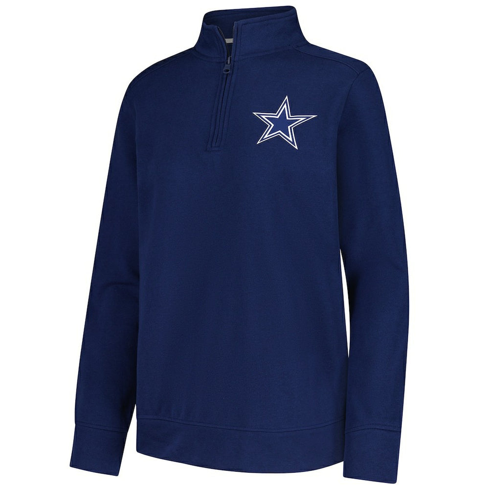 Dallas Cowboys Logo Athletic Women's Velocity Quarter-Zip Jacket - Navy - NFL