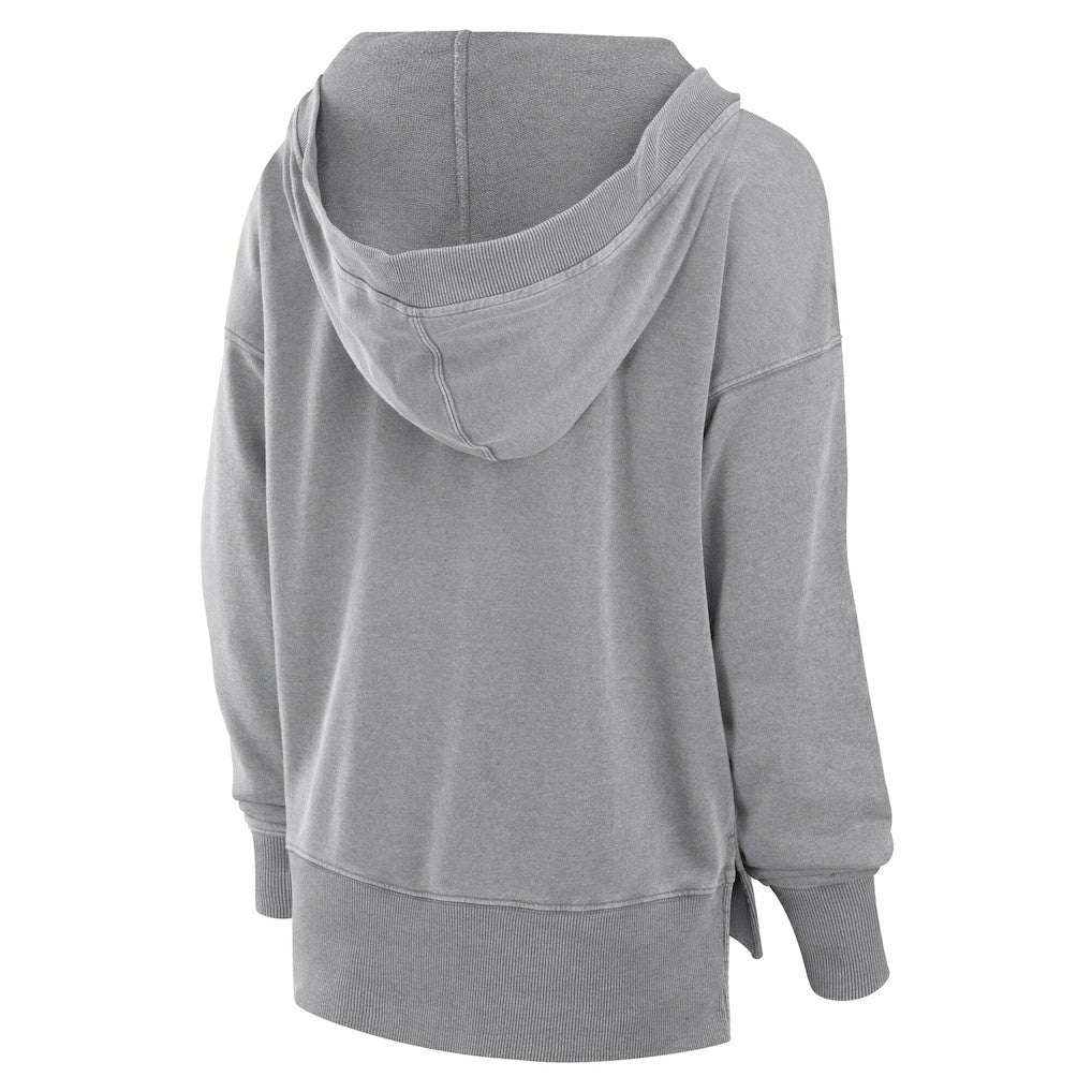 Cleveland Browns Women's Initiative Snow Wash French Terry V-Neck Pullover Hoodie - Heather Gray - Fanatics