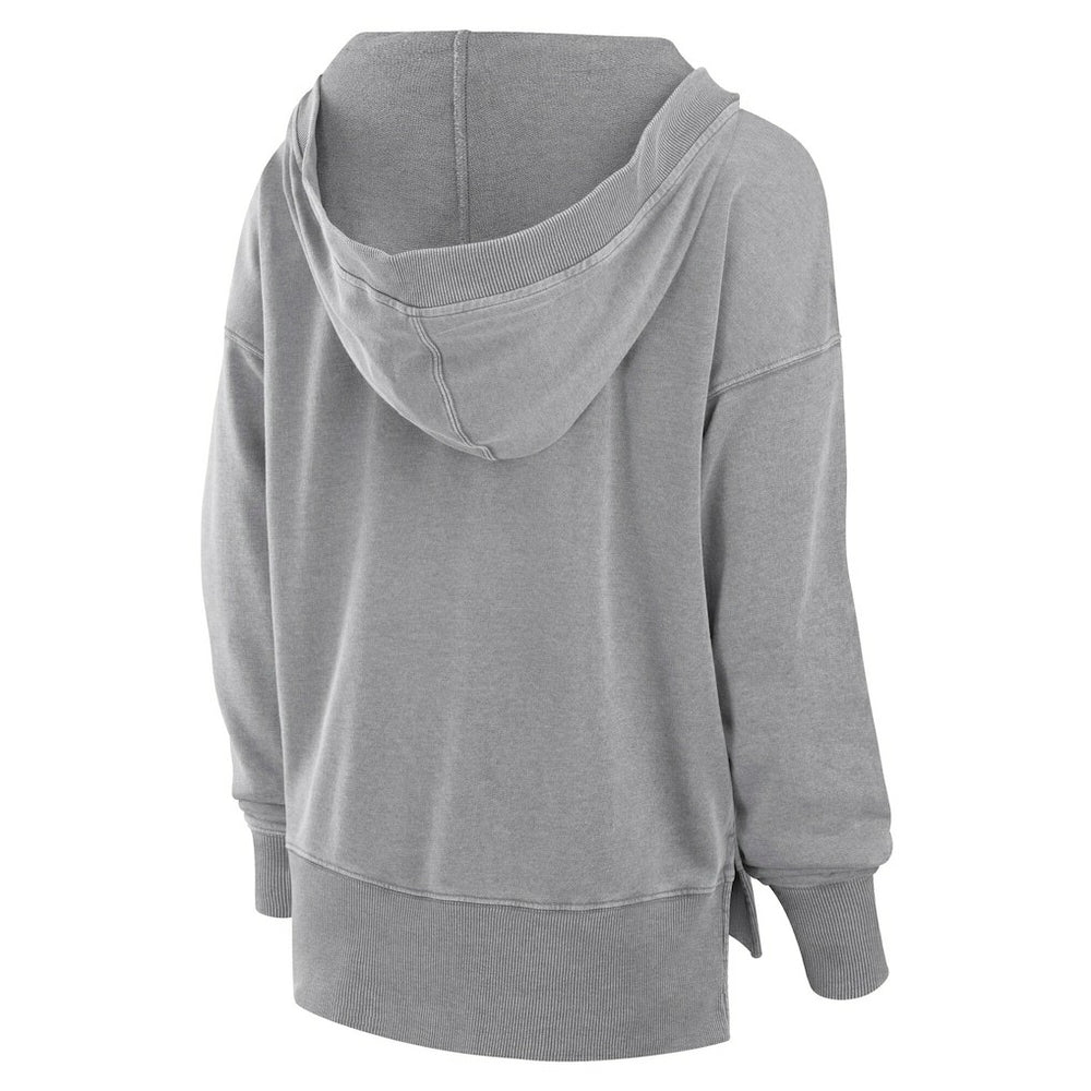 Cleveland Browns Women's Initiative Snow Wash French Terry V-Neck Pullover Hoodie - Heather Gray - Fanatics