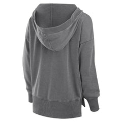 Minnesota Vikings Women's Initiative Snow Wash French Terry V-Neck Pullover Hoodie - Heather Charcoal - Fanatics