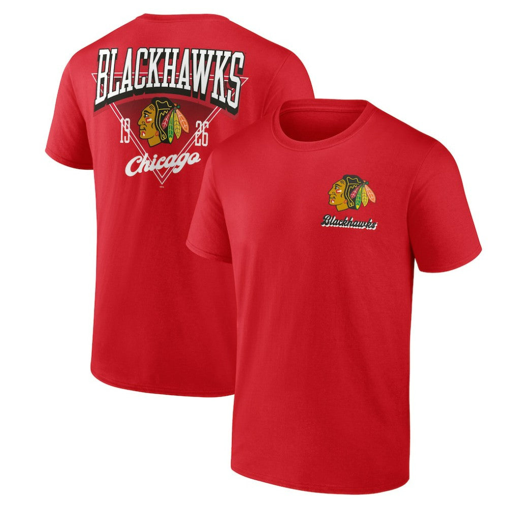 Chicago Blackhawks Logo Athletic Never Over T-Shirt - Red | NHL sale