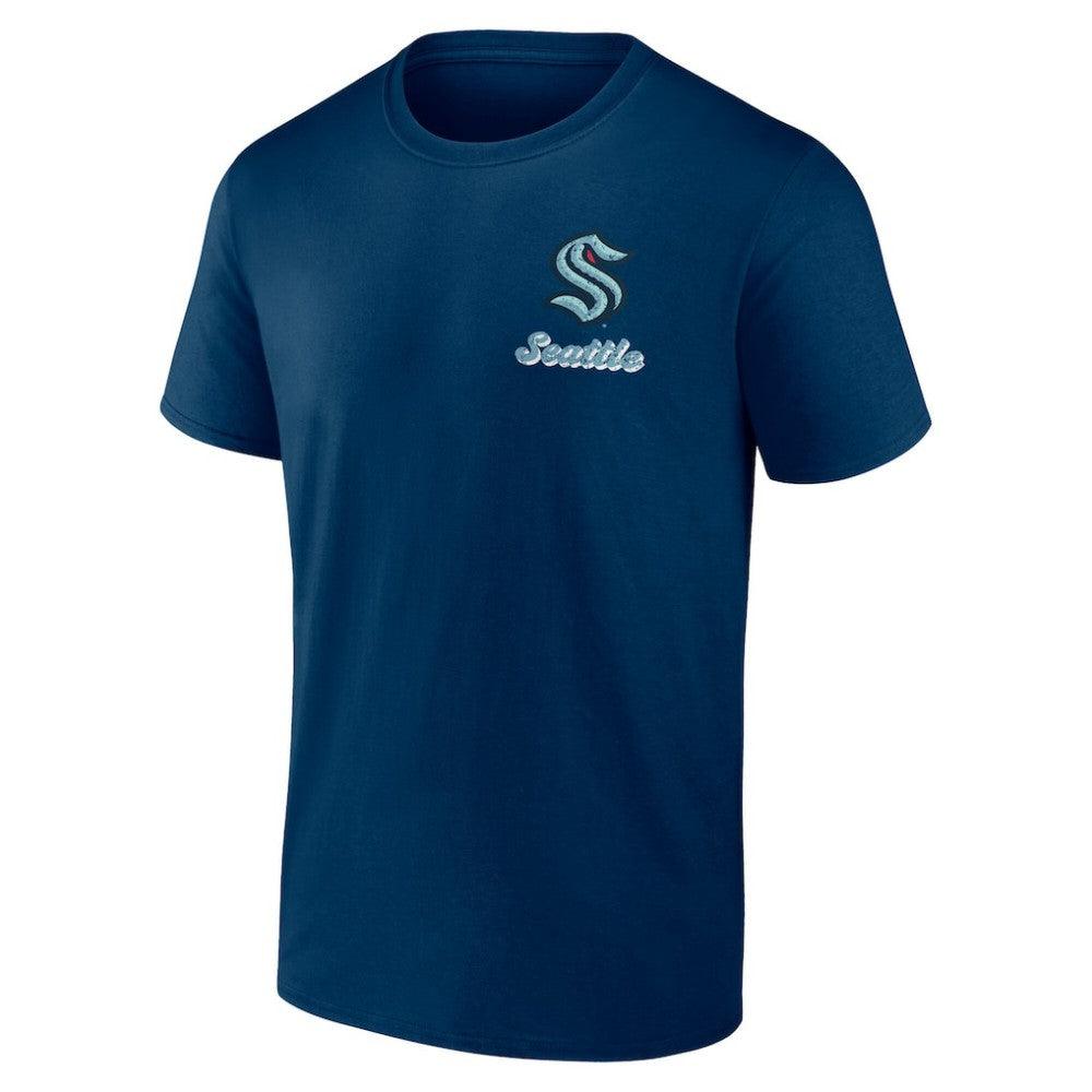 Seattle Kraken Logo Athletic Never Over T-Shirt - Navy | NHL online