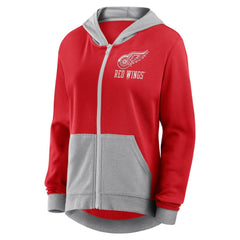 Detroit Red Wings Logo Athletic Women's Hit It French Terry Full-Zip Hoodie - Red | NHL near me