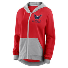 Washington Capitals Logo Athletic Women's Hit It French Terry Full-Zip Hoodie - Red | NHL online