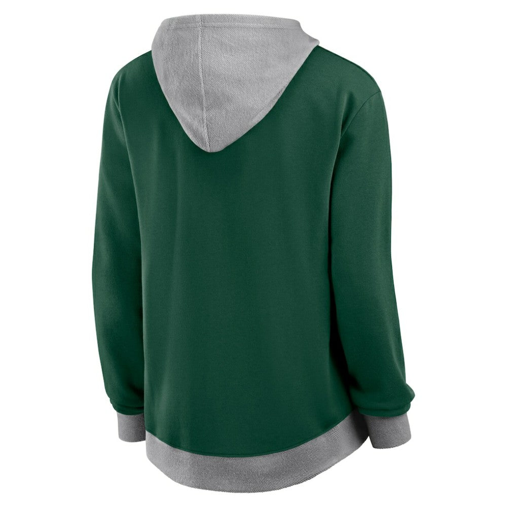 Minnesota Wild Logo Athletic Women's Hit It French Terry Full-Zip Hoodie - Green | NHL online