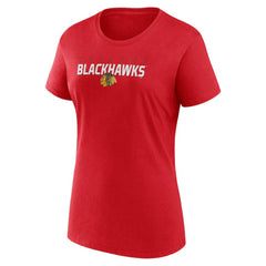 Chicago Blackhawks Logo Athletic Women's Launch Scoop Neck T-Shirt - Red | NHL near me