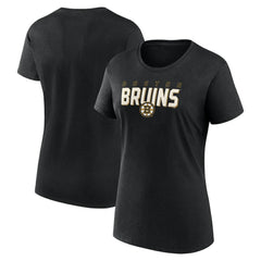 Boston Bruins Logo Athletic Women's Launch Scoop Neck T-Shirt - Black | NHL near me