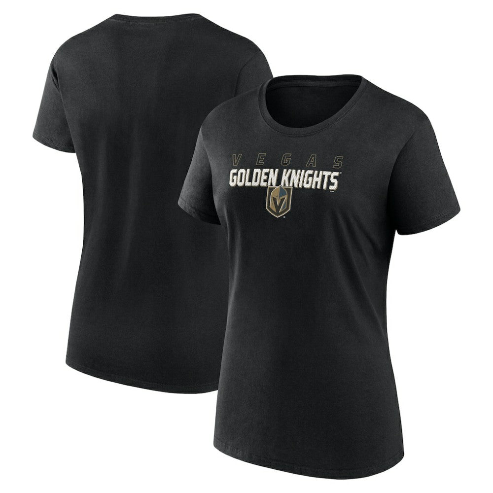 Vegas Golden Knights Logo Athletic Women's Launch Scoop Neck T-Shirt - Black | NHL online