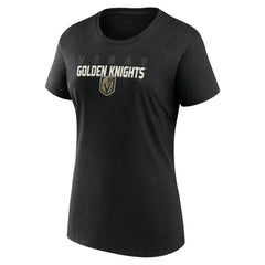 Vegas Golden Knights Logo Athletic Women's Launch Scoop Neck T-Shirt - Black | NHL online
