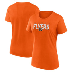 Philadelphia Flyers Logo Athletic Women's Launch Scoop Neck T-Shirt - Orange | NHL Clearance