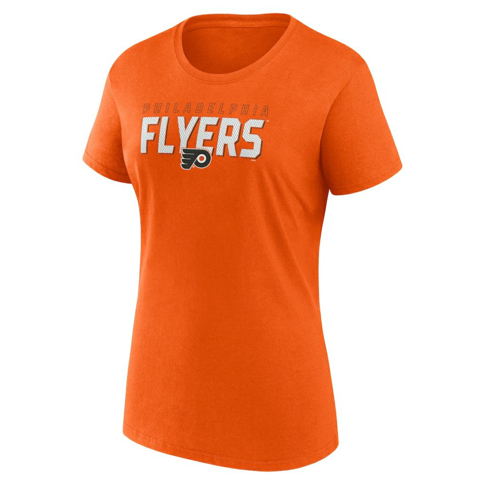 Philadelphia Flyers Logo Athletic Women's Launch Scoop Neck T-Shirt - Orange | NHL Clearance
