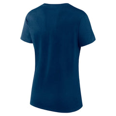 Seattle Kraken Logo Athletic Women's Launch Scoop Neck T-Shirt - Navy | NHL sale