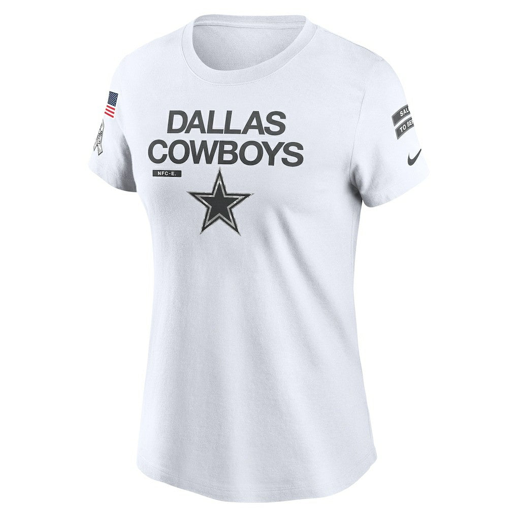 Dallas Cowboys Women's 2024 Salute To Service Legend Performance T-Shirt - White - Nike