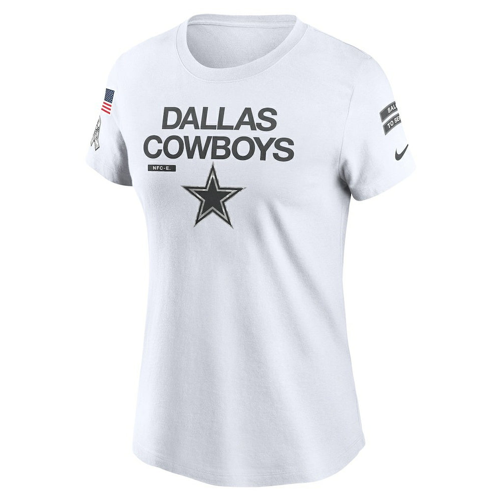 Dallas Cowboys Women's 2024 Salute To Service Legend Performance T-Shirt - White - Nike