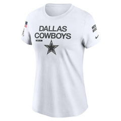 Dallas Cowboys Women's 2024 Salute To Service Legend Performance T-Shirt - White - Nike