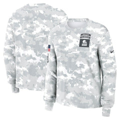 Cleveland Browns Women's 2024 Salute To Service Dri-FIT Long Sleeve T-Shirt - Arctic Camo - Nike