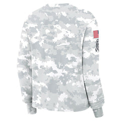 Cleveland Browns Women's 2024 Salute To Service Dri-FIT Long Sleeve T-Shirt - Arctic Camo - Nike