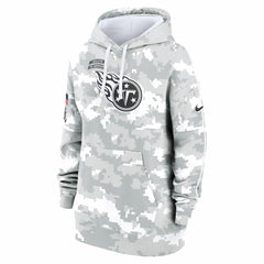 Tennessee Titans Women's 2024 Salute To Service Club Fleece Oversized Pullover Hoodie - Arctic Camo - Nike