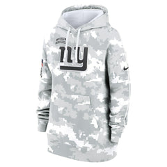 New York Giants Women's 2024 Salute To Service Club Fleece Oversized Pullover Hoodie - Arctic Camo - Nike