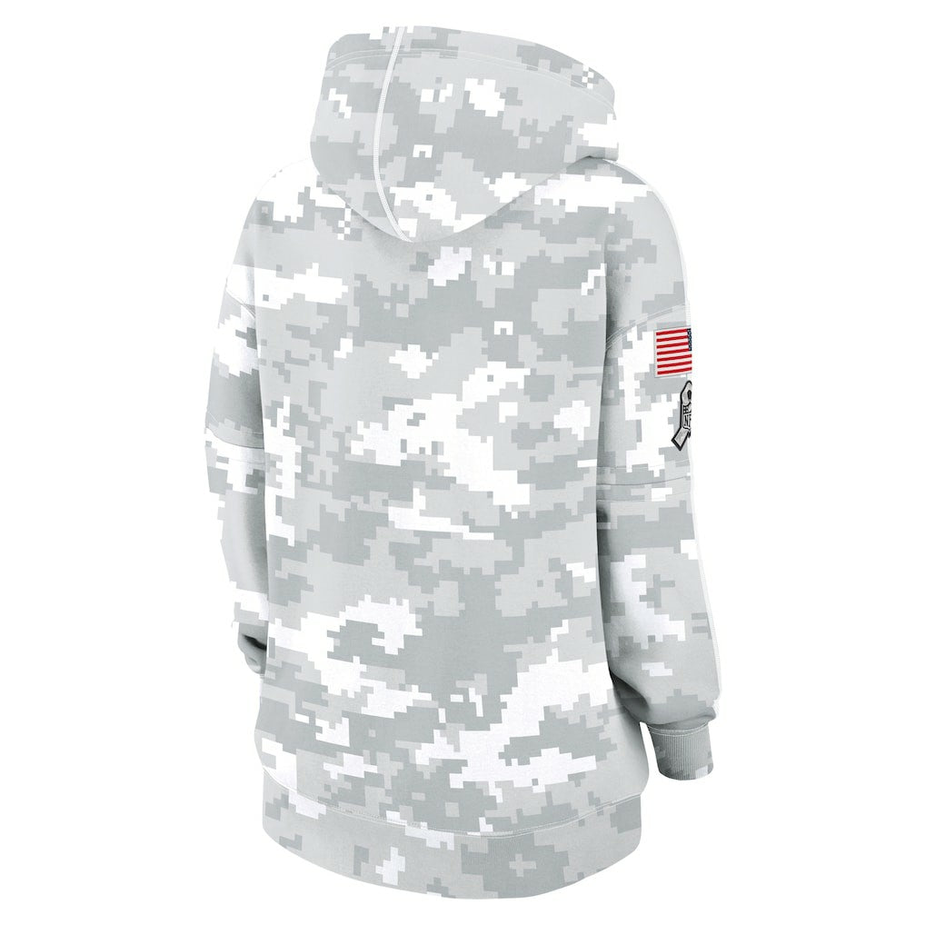 New York Giants Women's 2024 Salute To Service Club Fleece Oversized Pullover Hoodie - Arctic Camo - Nike