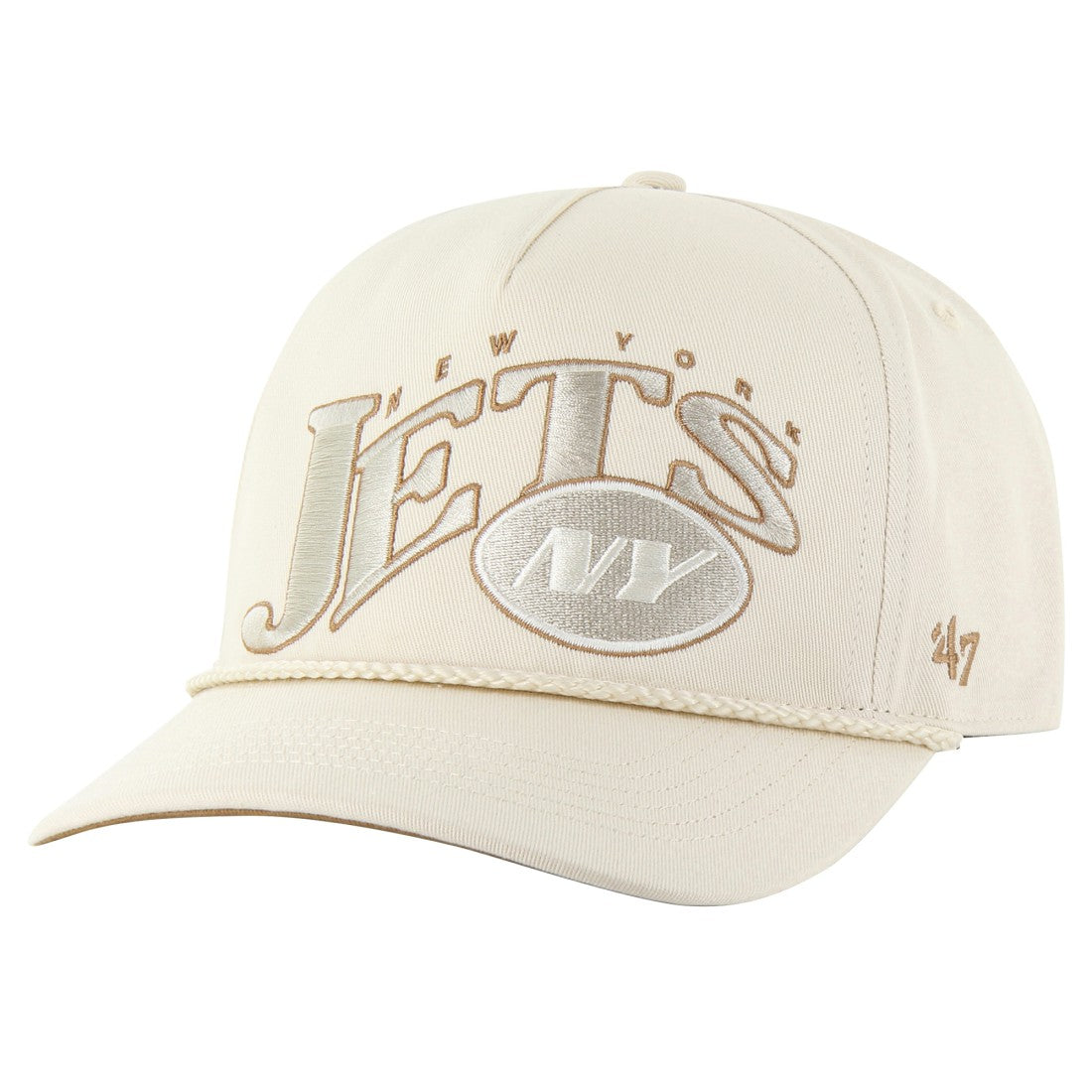 New York Jets '47 Wave Rope Hitch Adjustable Hat - Natural - 47 brand