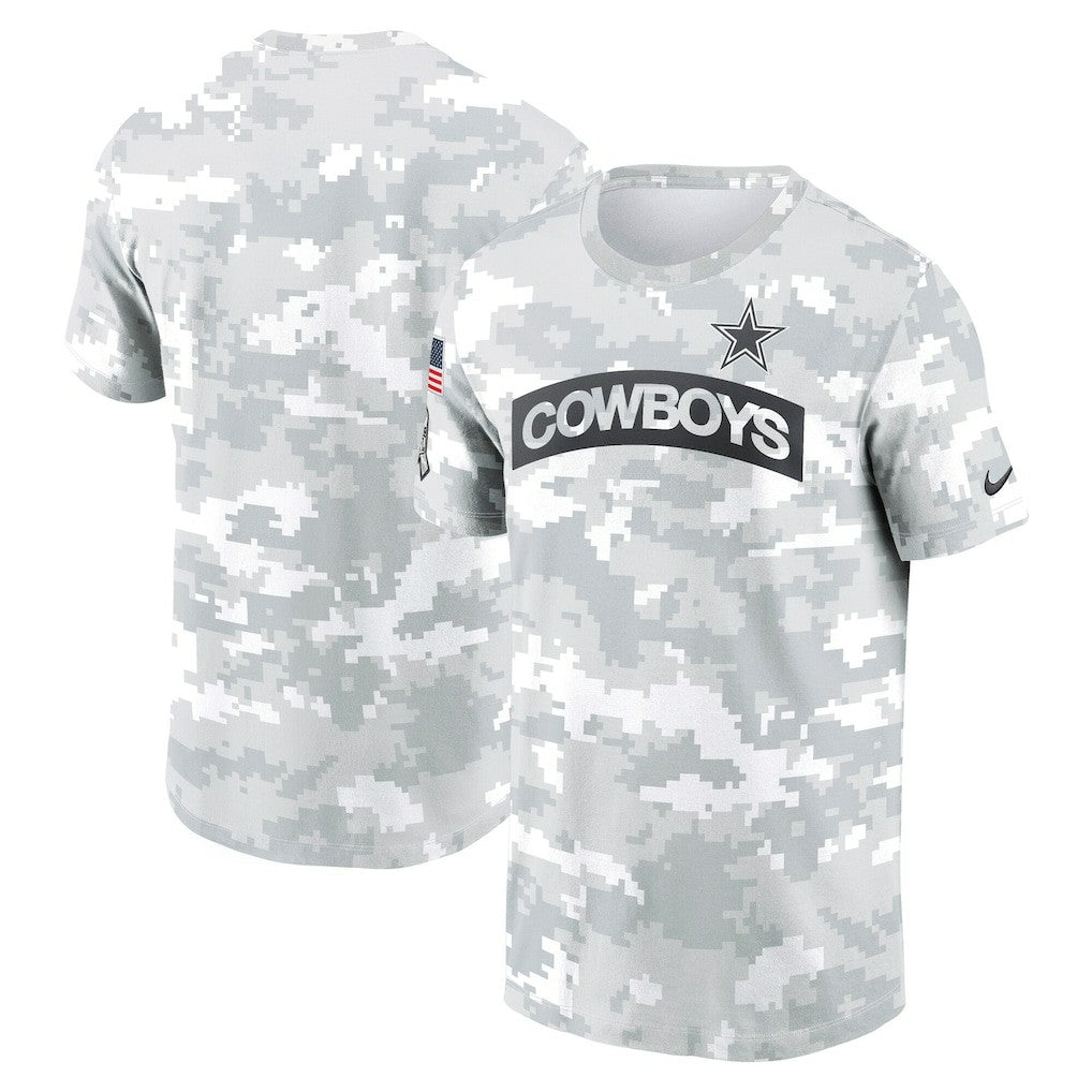 Dallas Cowboys 2024 Salute To Service Performance T-Shirt - Arctic Camo - Nike