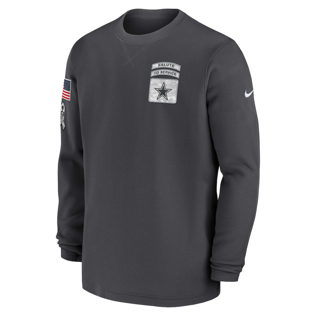 Dallas Cowboys 2024 Salute To Service Long Sleeve T-Shirt - Anthracite - Nike