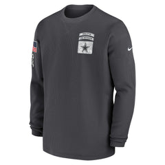 Dallas Cowboys 2024 Salute To Service Long Sleeve T-Shirt - Anthracite - Nike