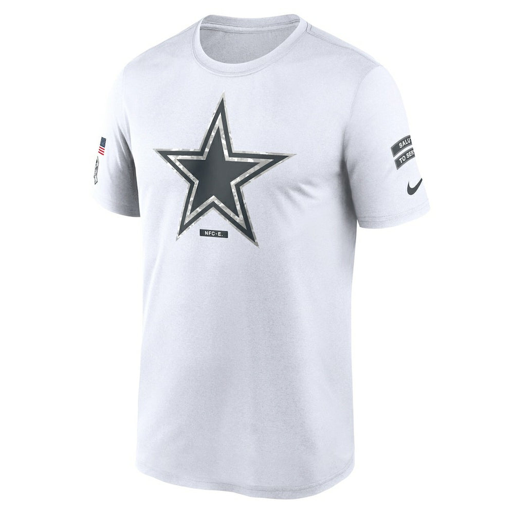 Dallas Cowboys 2024 Salute To Service Legend Performance T-Shirt - White - Nike