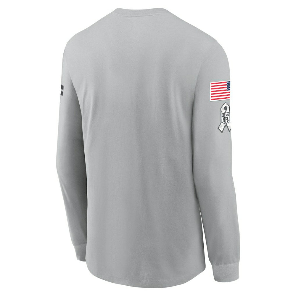 Dallas Cowboys 2024 Salute To Service Long Sleeve T-Shirt - Gray - Nike